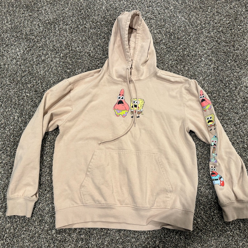 Nickelodeon Beige Spongebob Hoodie, Boys XL